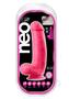 Neo Elite Silicone Dual Density Dildo With Balls 7in - Neon Pink